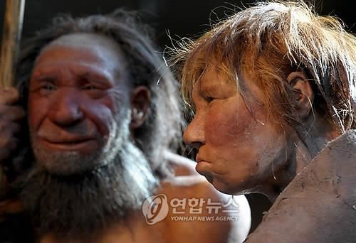 독일 네안데르탈인 박물관에 전시된 고대 인류 모형[EPA=연합뉴스]