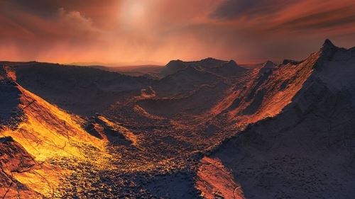 바너드별b 행성 표면 상상도[출처:ESO/M.콘메세르]