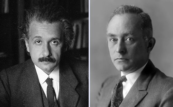 아인슈타인과 세 살 아래의 막스 보른(오른쪽)은 절친이었다. 아인슈타인의 그 유명한 '신은 주사위놀이를 하지 않는다'는 보른의 '파동함수의 확률해석'에 대한 촌평이었다. / Creative Commons