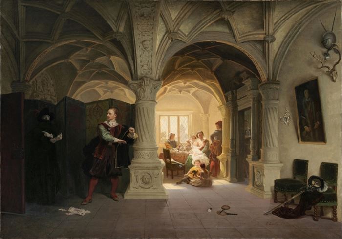 (그림1) 에마누엘 루츠 「소환(빛과 그림자)」(1856)