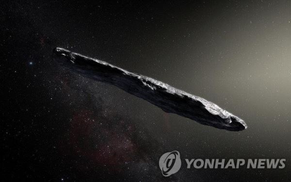 태양계 방문 첫 외계 천체 '오무아무아' 혜성 상상도[유럽남부천문대(ESO) 제공]