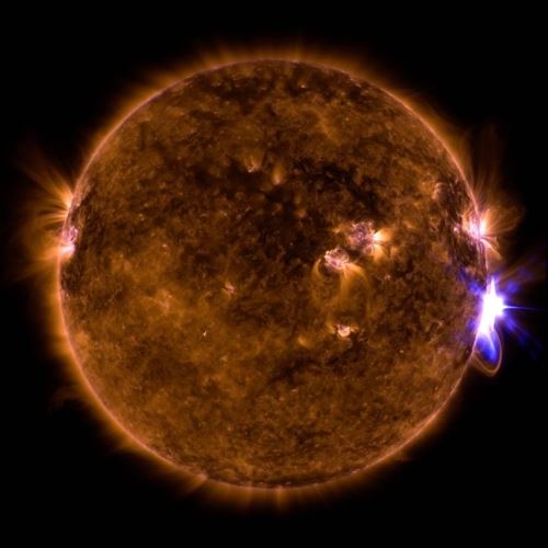 2017년 9월10일에 촬영된 태양면 폭발[출처: NASA/SDO/Goddard]