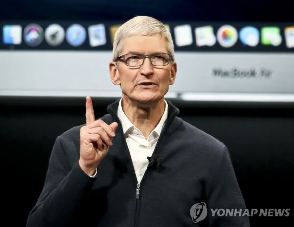 애플 최고경영자(CEO) 팀 쿡[AP=연합뉴스 자료사진]