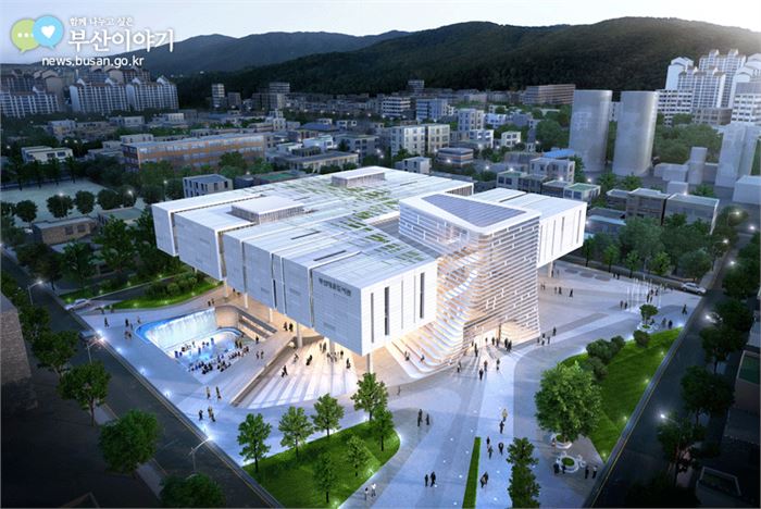 사상구 덕포동에 들어설 부산대표도서관 조감도.