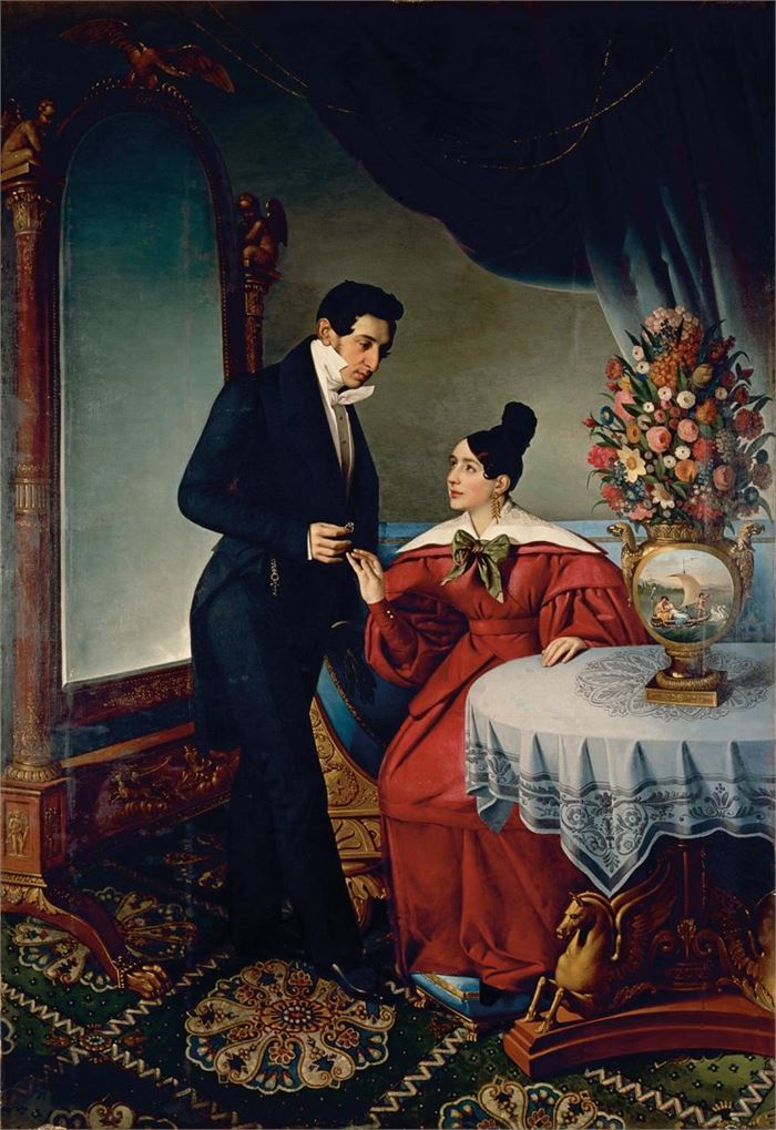 (그림4) 주세페 토민츠 「약혼」(1830)