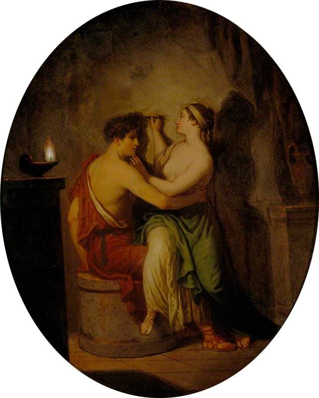 (그림3) 데이비드 앨런 - 「회화의 기원」, 1775,