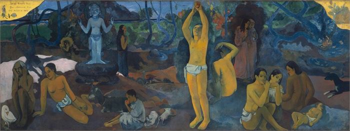 (그림2) 고갱 - 「우리는 어디서 왔으며, 우리는 무엇이며, 우리는 어디로 가는가?」
