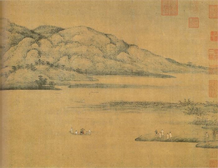 220 동원(董源 五代 미상~962) 소상도(瀟湘圖) 50+141.4 우 북경 고궁박물원