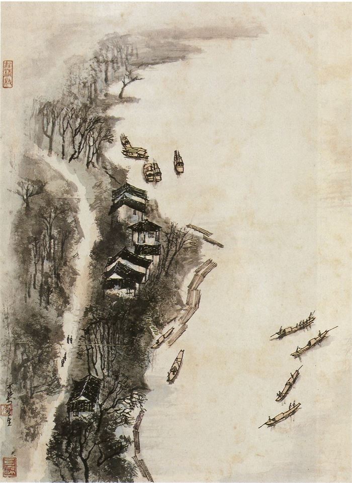 358 이가염(李可染 1907~1989) 이강변상(리강邊上) 60+44.5